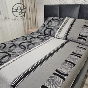 KOMPLET POŚCIELI Z KORY KOŁDRA 240×220 PODUSZKA 2X70X80 D315-3D KORA BAWEŁNIANA PRODUCENT