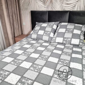 KOMPLET POŚCIELI Z KORY KOŁDRA 160×200 2XPODUSZKA 70X80 A728-1 KORA BAWEŁNIANA PRODUCENT