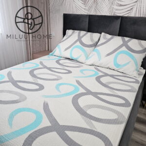 KOMPLET POŚCIELI Z KORY KOŁDRA 200×200 PODUSZKA 2X50X60 SPIRALA KORA BAWEŁNIANA PRODUCENT