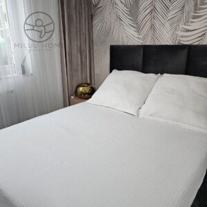 KOMPLET POŚCIELI Z KORY KOŁDRA 180×200 PODUSZKA 2X70X80 BIAŁA KORA BAWEŁNIANA PRODUCENT