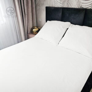 KOMPLET POŚCIEL HOTELOWA BAWEŁNIANA BIAŁA KOŁDRA 140x200 PODUSZKA 70X80 BAWEŁNA PRODUCENT