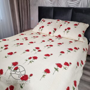 KOMPLET POŚCIELI Z KORY KOŁDRA 220×200 PODUSZKA 2X70X80 RÓŻA KORA BAWEŁNIANA PRODUCENT