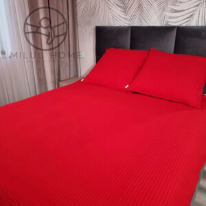 KOMPLET POŚCIELI Z KORY KOŁDRA 140×200 PODUSZKA 70X80 CZERWONA KORA BAWEŁNIANA PRODUCENT