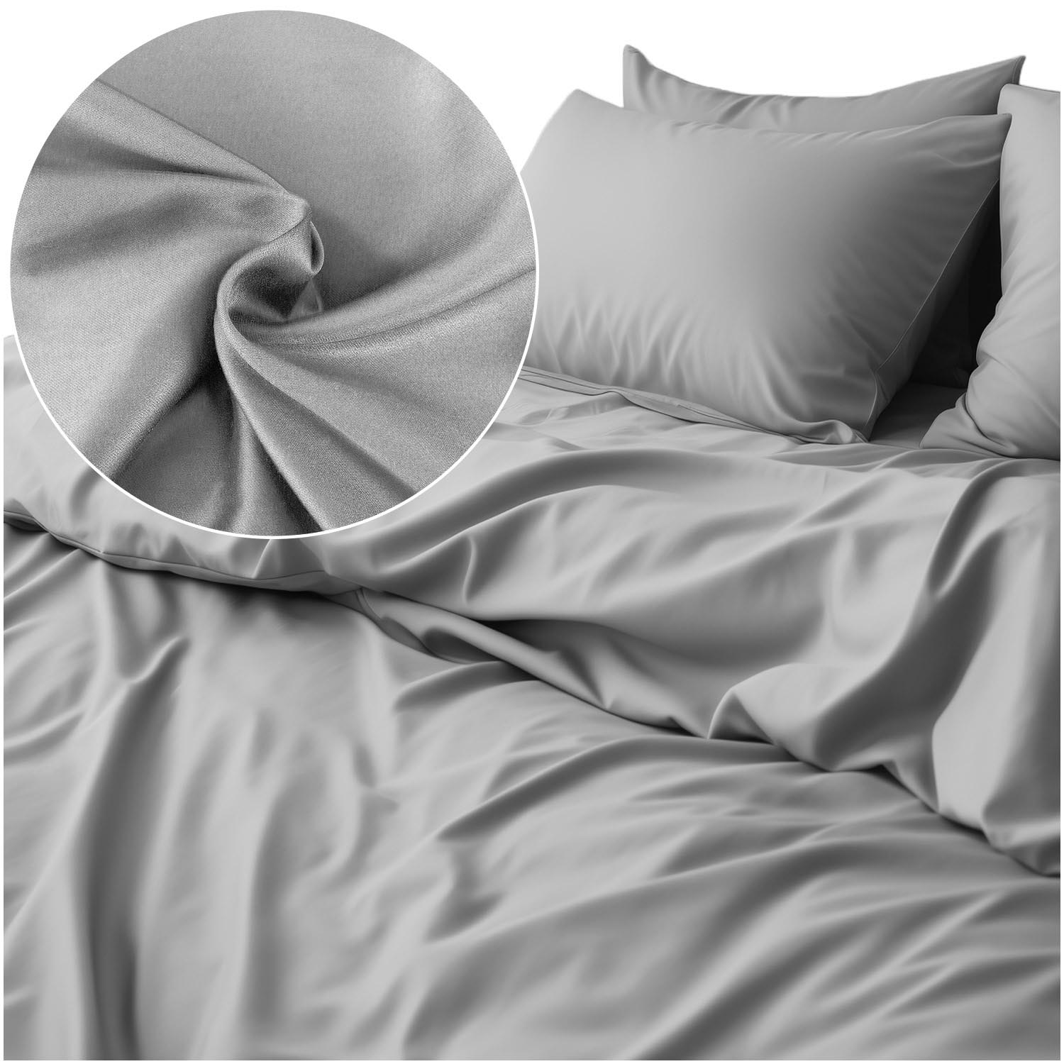 Pościel satyna bawełniana POPIEL 024/180x200 - obrazek 3