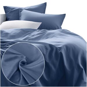 KOMPLET POŚCIEL SATYNA BAWEŁNIANA KOŁDRA 160X200 PODUSZKA 2X70X80 NIEBIESKI 009 SATYNOWA PREMIUM