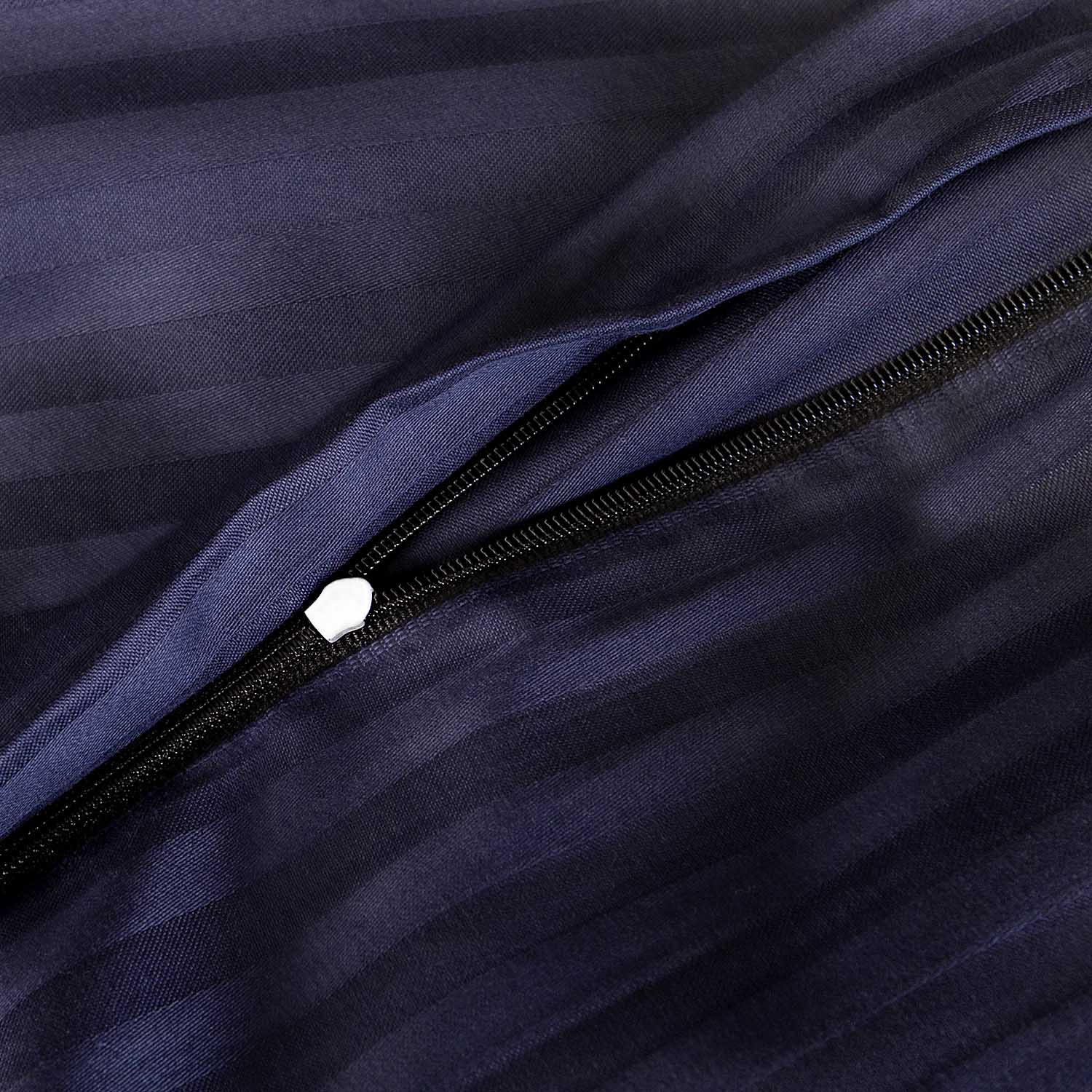 Pościel satyna bawełniana CIZGILI NAVY BLUE/140x200+1posz. 70x80 EXCLUSIVE - obrazek 2