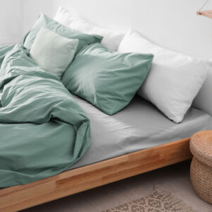 Prześcieradło flanela z gumką POPIEL/180x200