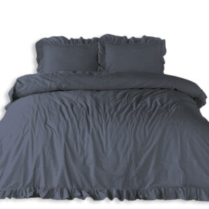 Pościel bawełniana NATURAL GREY/160x200(P) STONEWASHED