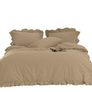 Pościel bawełniana AKDENIZ BEIGE/220x200(P) STONEWASHED