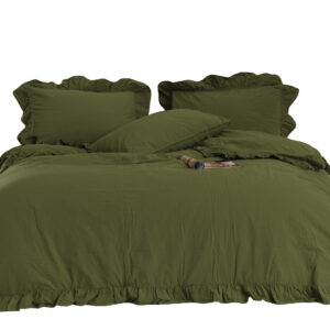 Pościel bawełniana OLIVE/160x200(P) STONEWASHED