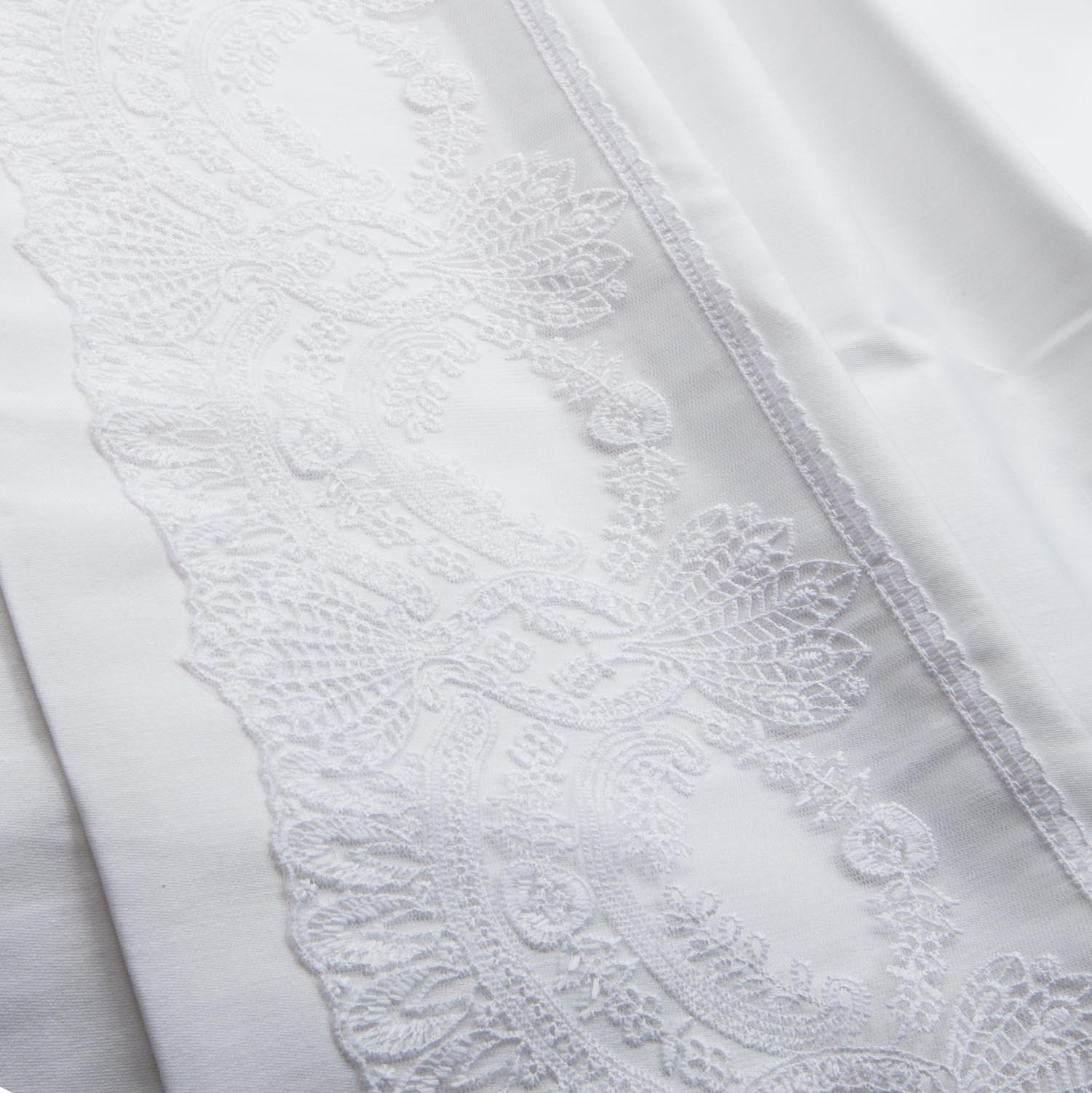 Pościel satyna bawełniana z gipiurą(P) VALINOR 1/160x200 GUIPURE - obrazek 2