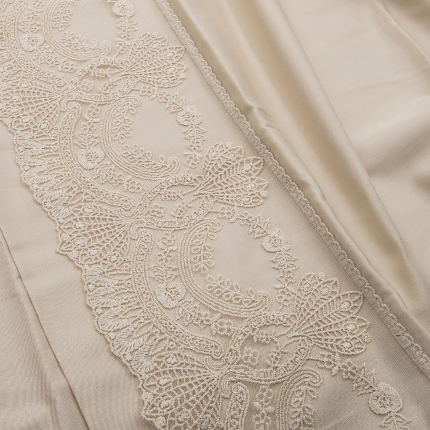 Pościel satyna bawełniana z gipiurą(P) VALINOR 3/160x200 GUIPURE - obrazek 2