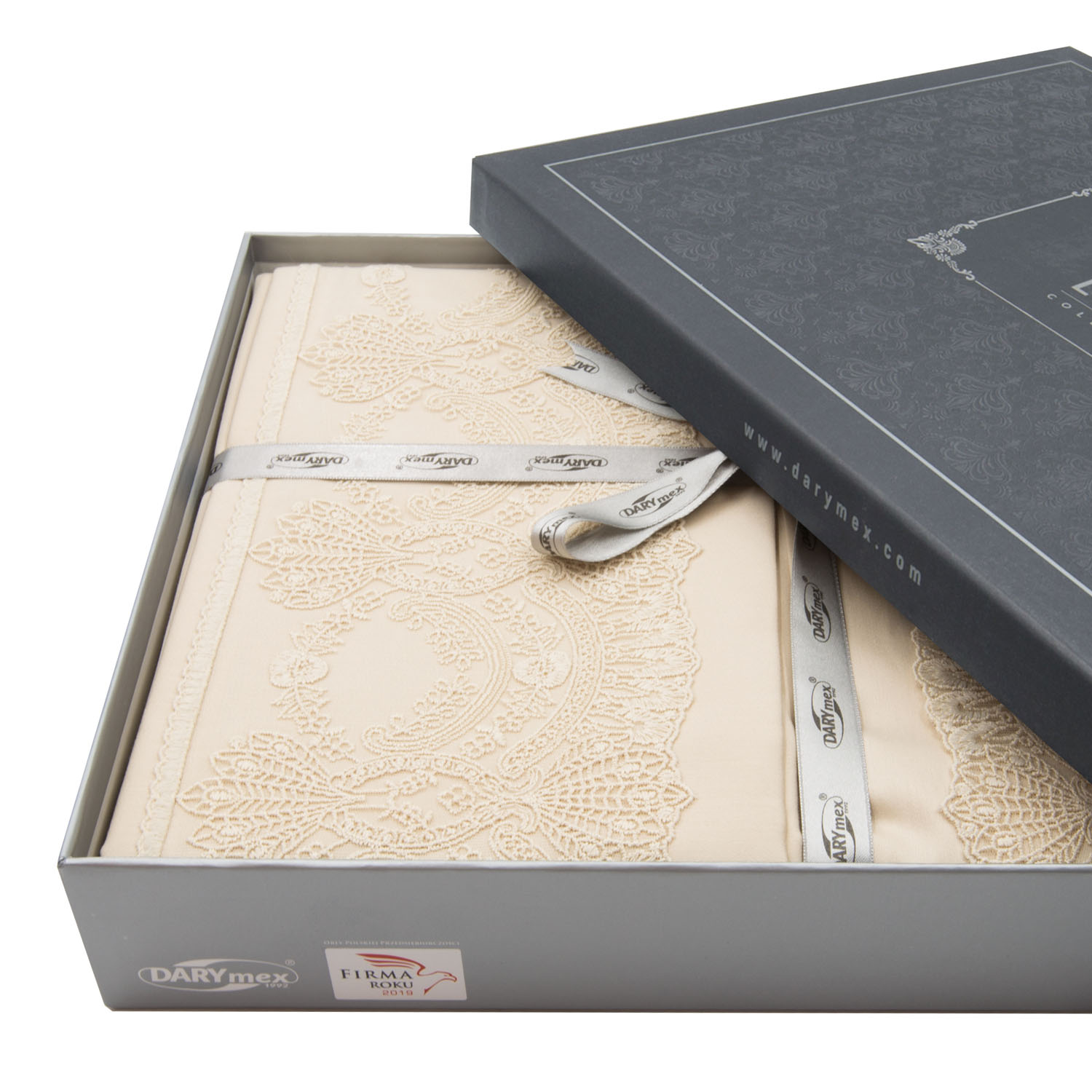 Pościel satyna bawełniana z gipiurą(P) VALINOR 3/160x200 GUIPURE - obrazek 3