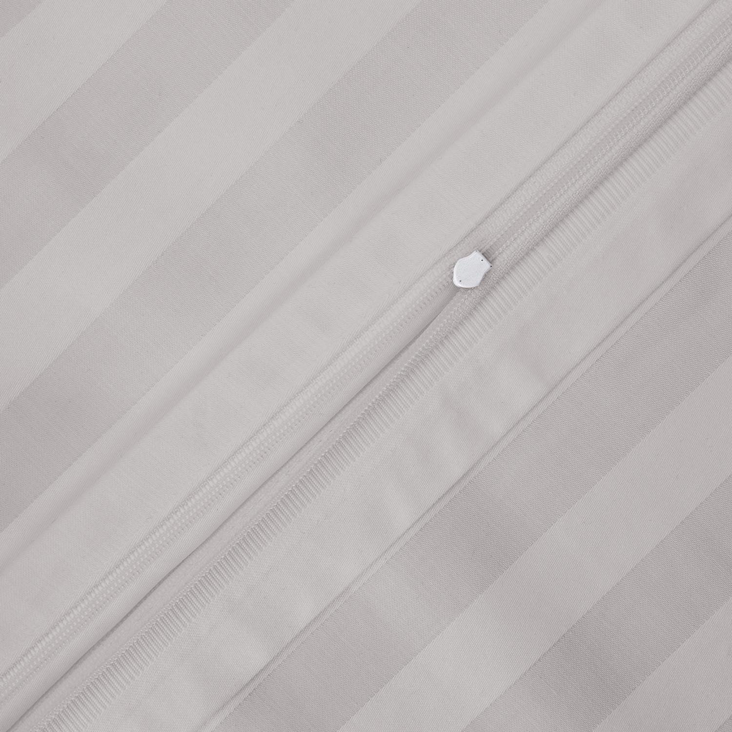 Pościel satyna bambusowo-bawełniana (P) STRIPE GREY/220x200 +2x70x80 z listwą +4x40x40 BAMBOO - obrazek 3