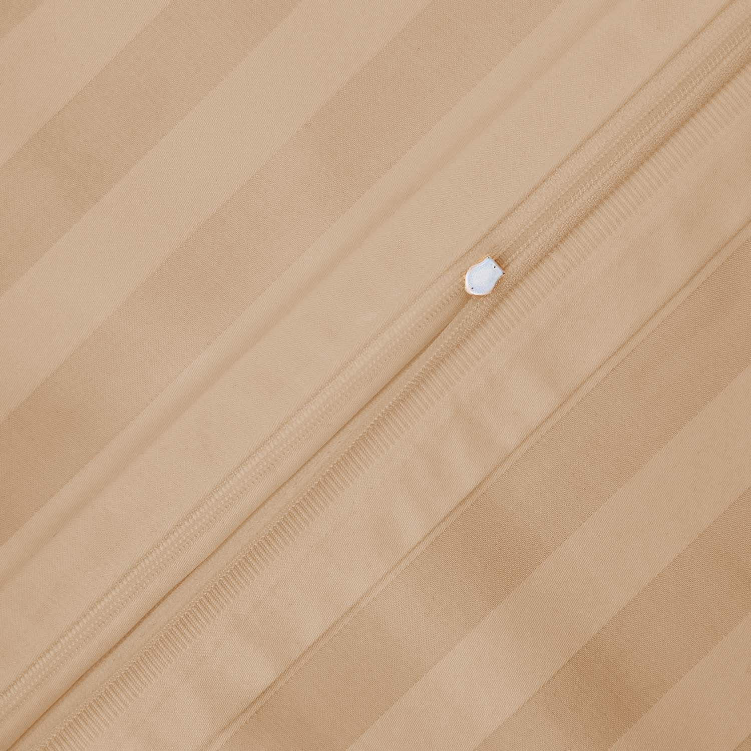 Pościel satyna bambusowo-bawełniana (P) STRIPE BEIGE/160x200 +2x70x80 z listwą +4x40x40 BAMBOO - obrazek 2