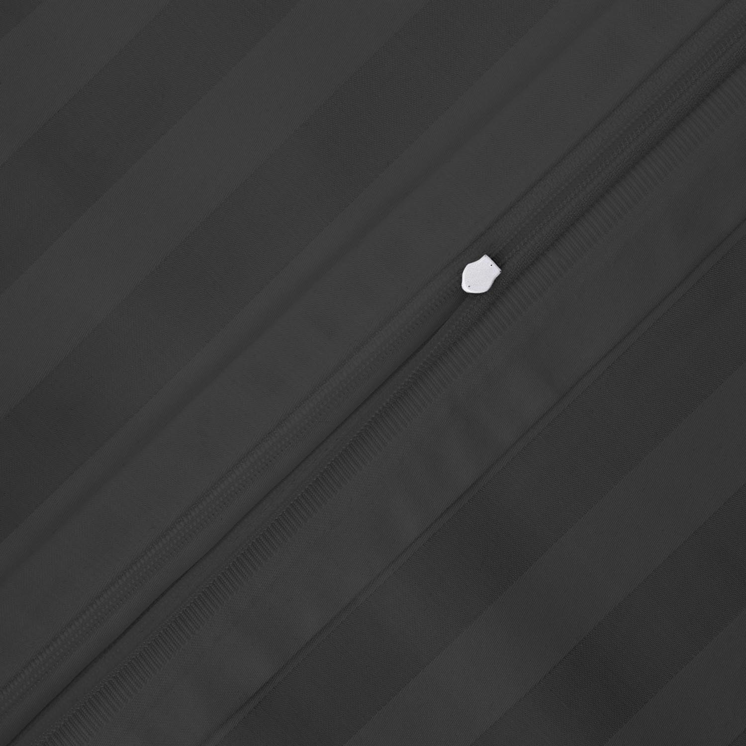 Pościel satyna bambusowo-bawełniana (P) STRIPE BLACK/220x200 +2x70x80 z listwą +4x40x40 BAMBOO - obrazek 3