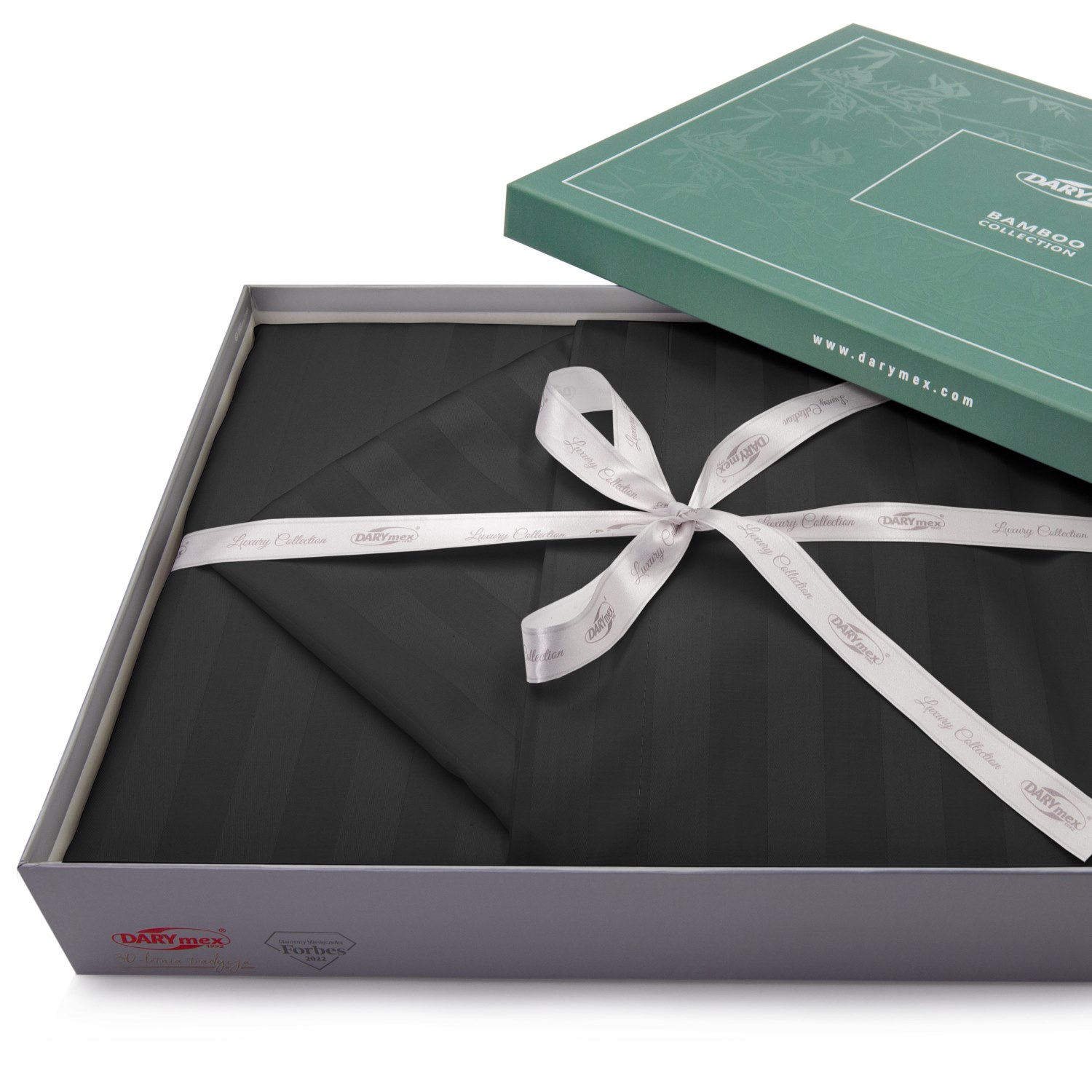 Pościel satyna bambusowo-bawełniana (P) STRIPE BLACK/220x200 +2x70x80 z listwą +4x40x40 BAMBOO - obrazek 4