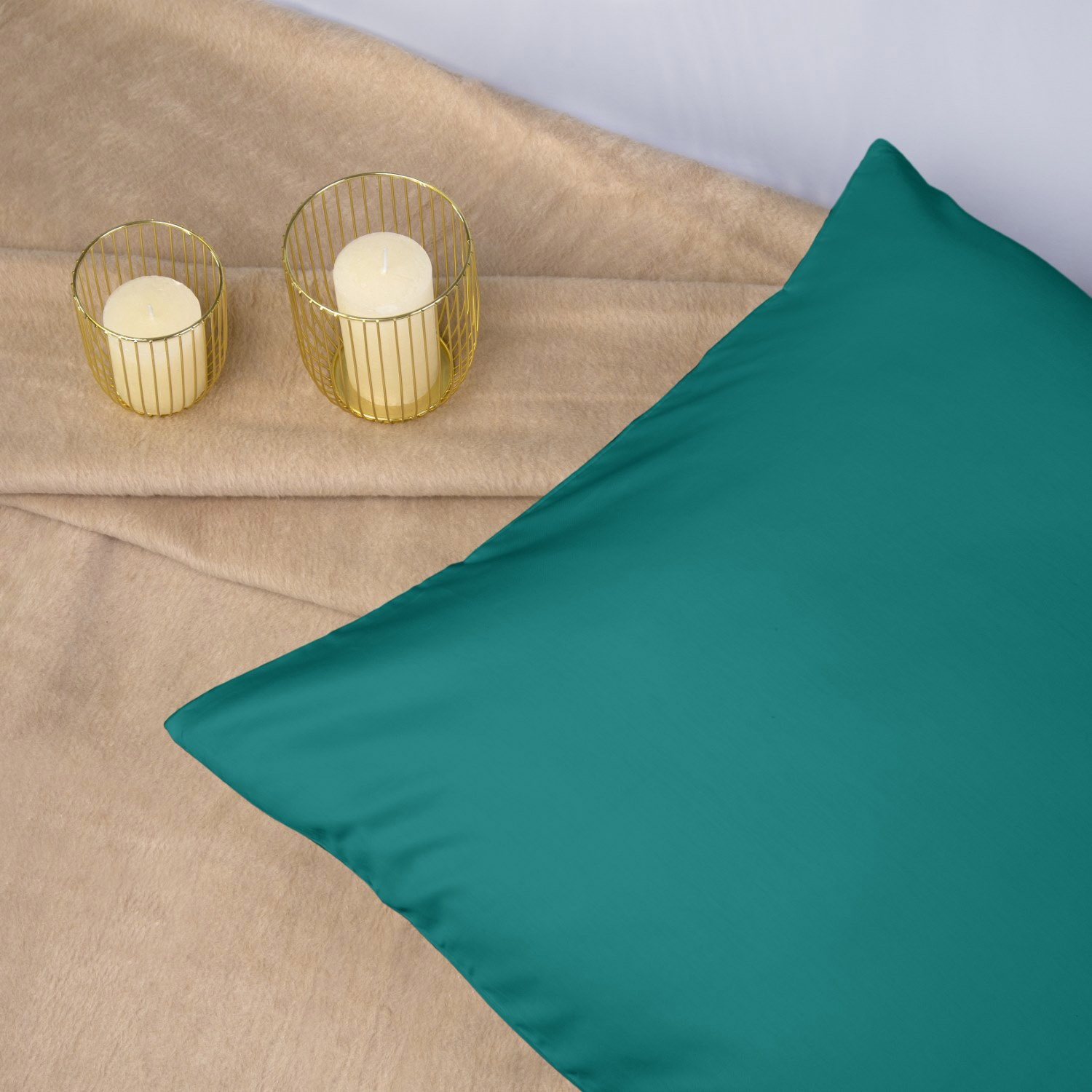 Pościel satyna bawełniana CIEMNY TURKUS 042/140x200+1posz.70x80 - obrazek 4