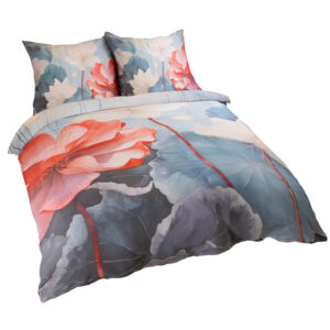 KOMPLET POŚCIEL SATYNA BAWEŁNIANA KOŁDRA 160X200 PODUSZKA 2X70X80 12406 SATYNOWA PREMIUM