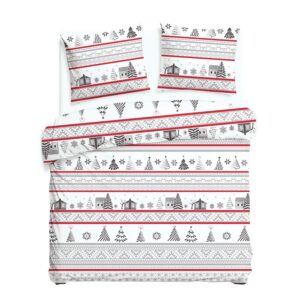 KOMPLET POŚCIEL FLANELOWA KOŁDRA 180X200 PODUSZKA 2X70X80 31514/1 FLANELA BAWEŁNIANA FLANELOVE