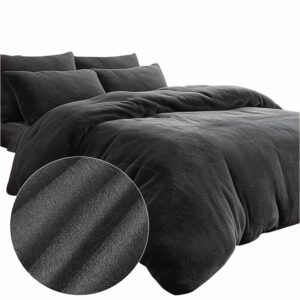 Pościel frotte antracyt 40/160x200
