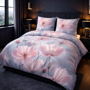 KOMPLET POŚCIEL SATYNA BAWEŁNIANA KOŁDRA 180X200 PODUSZKA 2X70X80 12417 SATYNOWA PREMIUM