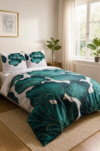 KOMPLET POŚCIEL SATYNA BAWEŁNIANA KOŁDRA 140X200 PODUSZKA 70X80 1540/1 SATYNOWA PREMIUM