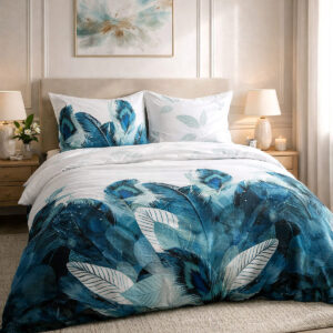 KOMPLET POŚCIEL SATYNA BAWEŁNIANA KOŁDRA 220X200 PODUSZKA 2X70X80 22401 SATYNOWA PREMIUM