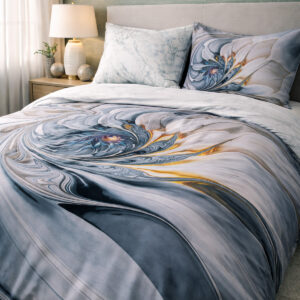 KOMPLET POŚCIEL SATYNA BAWEŁNIANA KOŁDRA 220X200 PODUSZKA 2X70X80 22402 SATYNOWA PREMIUM