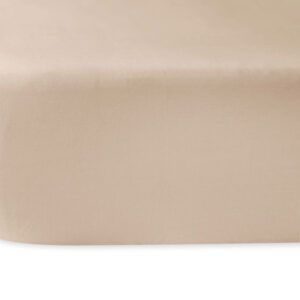 Prześcieradło satyna bawełniana jasny beż 044/200x220