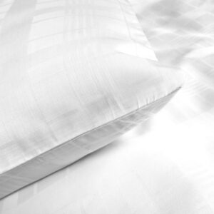 KOMPLET POŚCIEL SATYNA BAWEŁNIANA KOŁDRA 160X200 PODUSZKA 2X70X80 MARSELA WHITE SATYNOWA PREMIUM