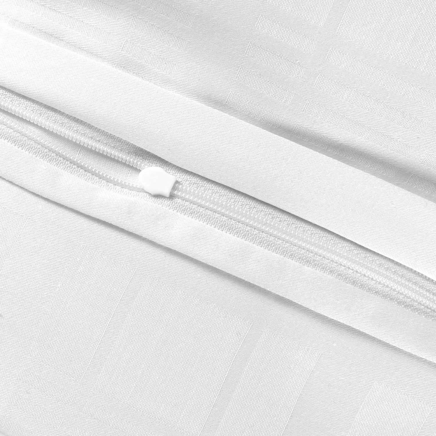 KOMPLET POŚCIEL SATYNA BAWEŁNIANA KOŁDRA 160X200 PODUSZKA 2X70X80 MARSELA WHITE SATYNOWA PREMIUM - obrazek 2