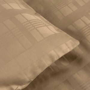 Pościel satyna bawełniana MARSELA LIGHT BROWN/160x200 EXCLUSIVE