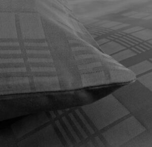 KOMPLET POŚCIEL SATYNA BAWEŁNIANA KOŁDRA 180X200 PODUSZKA 2X70X80 MARSELA ANTHRACITE SATYNOWA EXCLUSIVE 