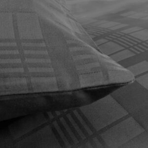 KOMPLET POŚCIEL SATYNA BAWEŁNIANA KOŁDRA 180X200 PODUSZKA 2X70X80 MARSELA ANTHRACITE SATYNOWA EXCLUSIVE