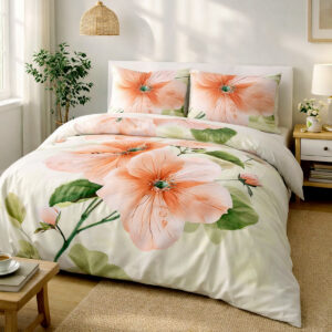 KOMPLET POŚCIEL SATYNA BAWEŁNIANA KOŁDRA 180X200 PODUSZKA 2X70X80 12422 SATYNOWA PREMIUM