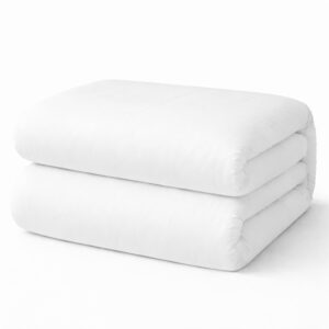 Poszwa hotelowa na zakładkę GŁADKA biała/140x200