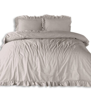 Pościel bawełniana NATURAL CREAM/220X200(P) STONEWASHED