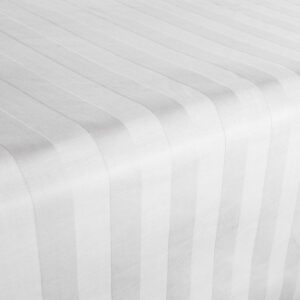 Prześcieradło satyna bambusowo-bawełniana STRIPE WHITE/160x240