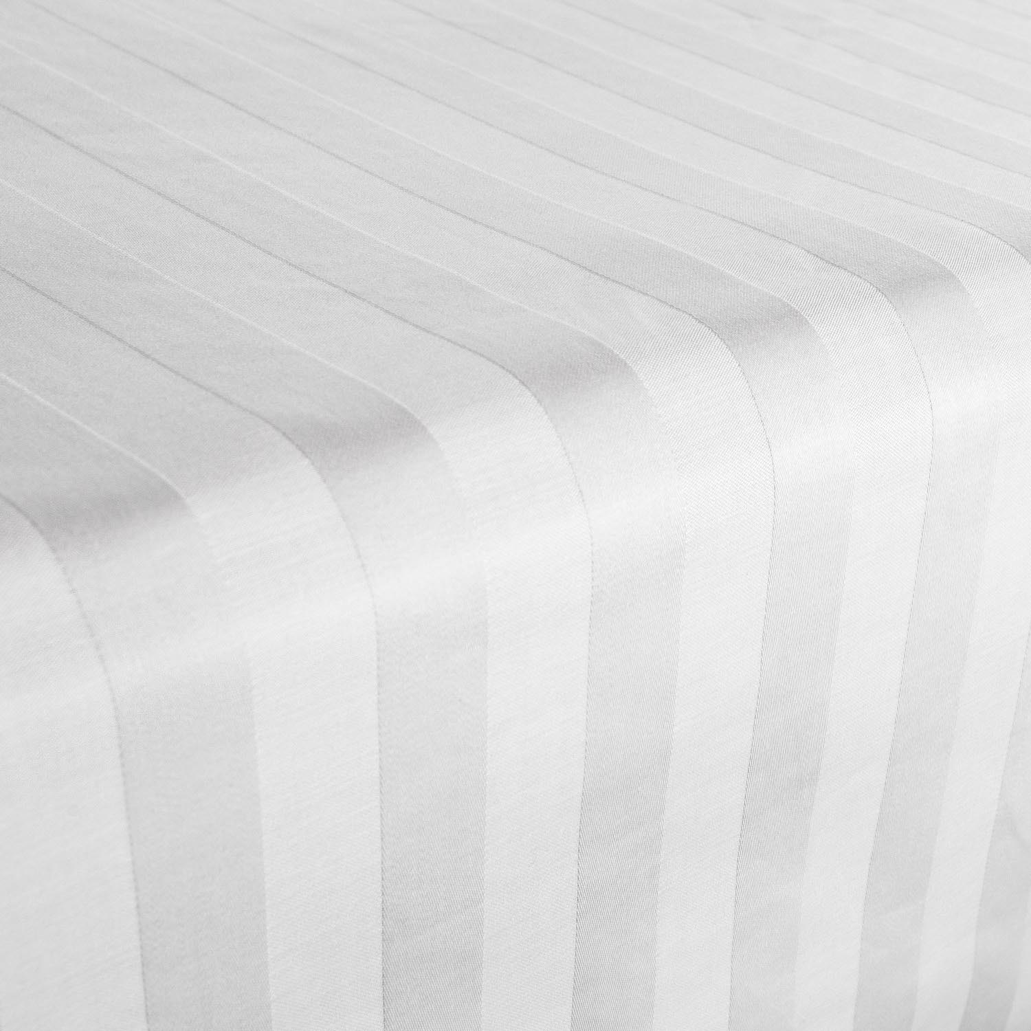 Prześcieradło satyna bambusowo-bawełniana STRIPE WHITE/160x240