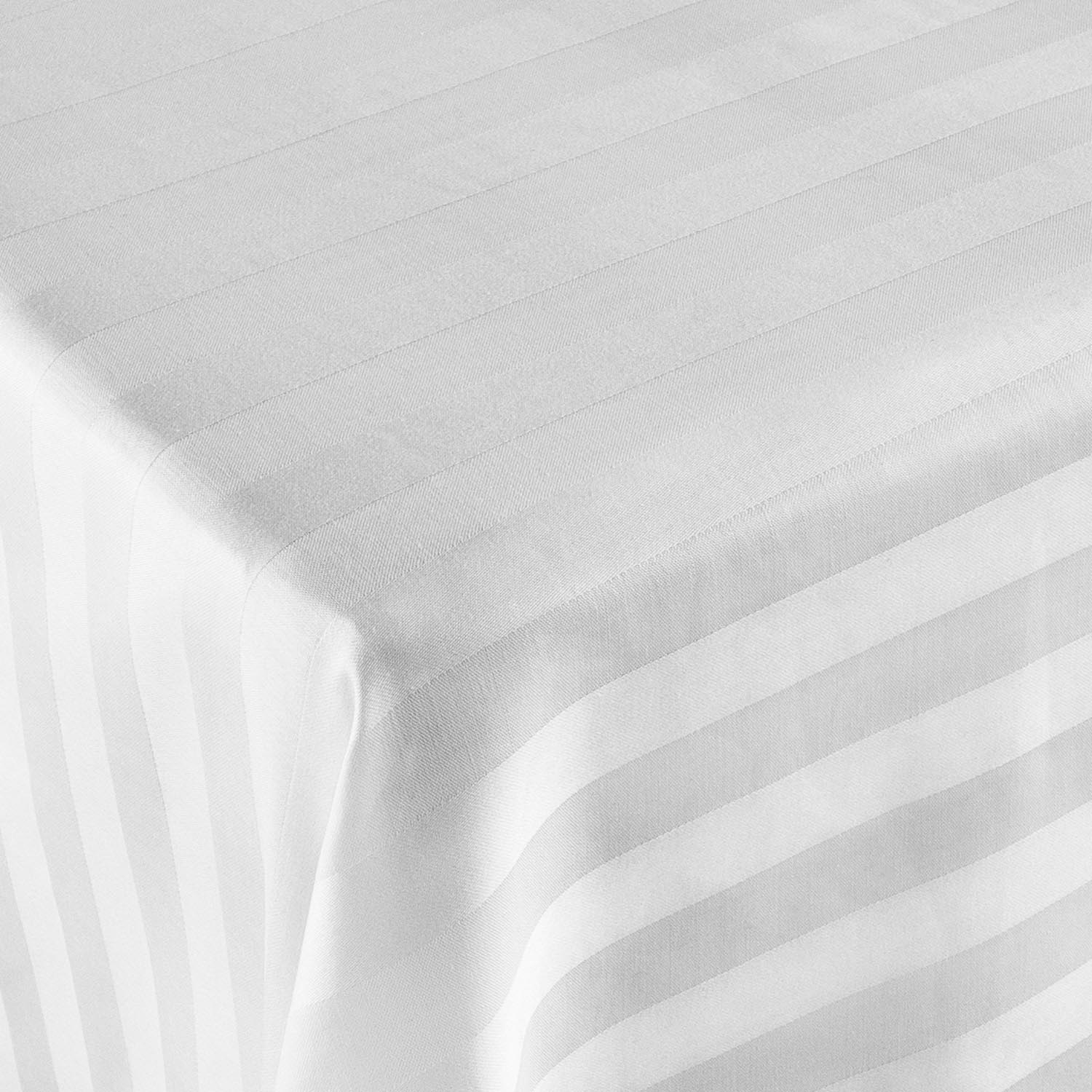 Prześcieradło satyna bambusowo-bawełniana STRIPE WHITE/160x240 - obrazek 4
