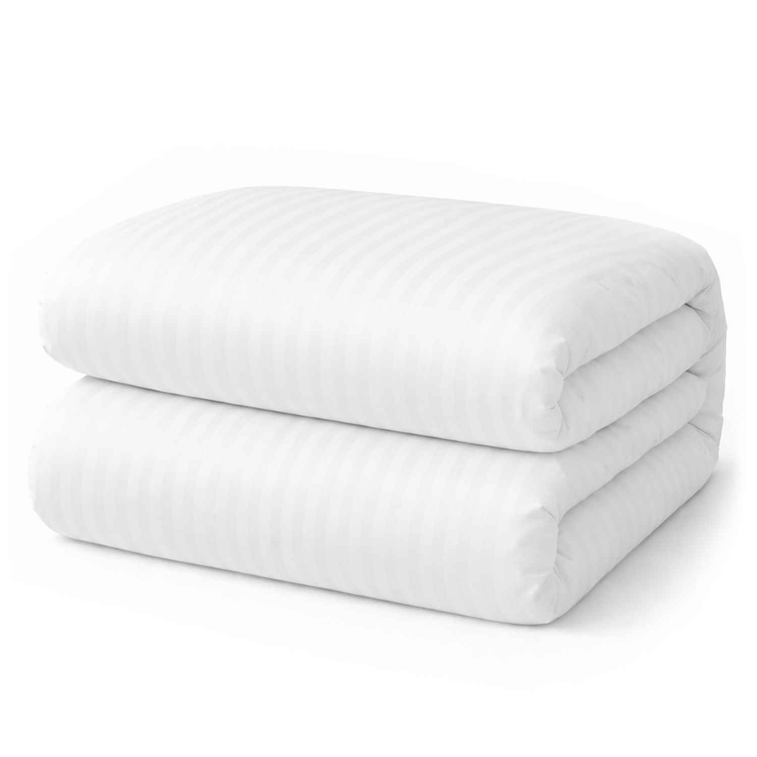 Poszwa hotelowa polibawełna PC-52/48 adamaszek pasy 1cm biała/140x200