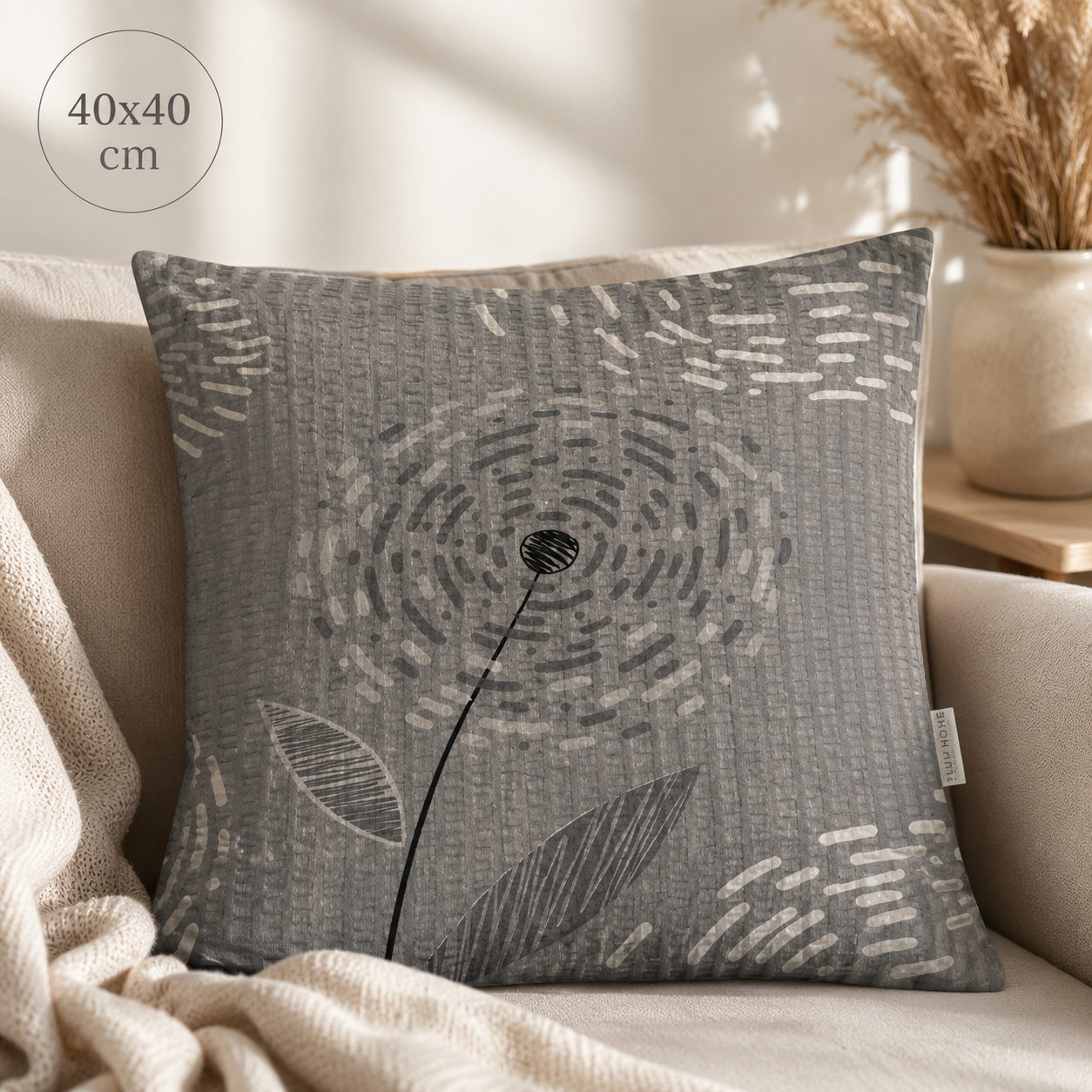 POSZEWKA Z KORY NA PODUSZKĘ JASIEK 40X40 R452-1 BAWEŁNA 100% PRODUCENT