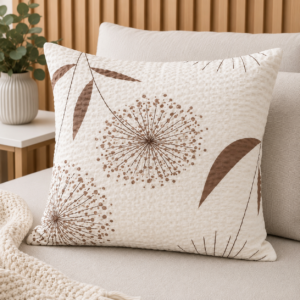 POSZEWKA Z KORY NA PODUSZKĘ JASIEK 40X40 DMUCHAWCE ECRU BAWEŁNA 100% PRODUCENT