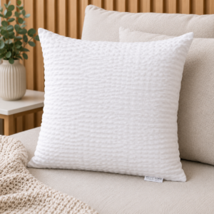 POSZEWKA Z KORY NA PODUSZKĘ JASIEK 40X40 BIAŁA BAWEŁNA 100% PRODUCENT