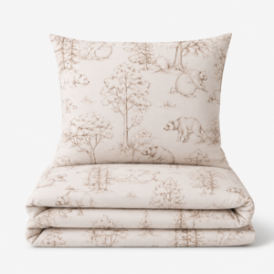 POŚCIEL DZIECIĘCA BAWEŁNIANA KOMPLET KOŁDRA 110X125 PODUSZKA 40X60 MISIE BAWEŁNA 100% PRODUCENT