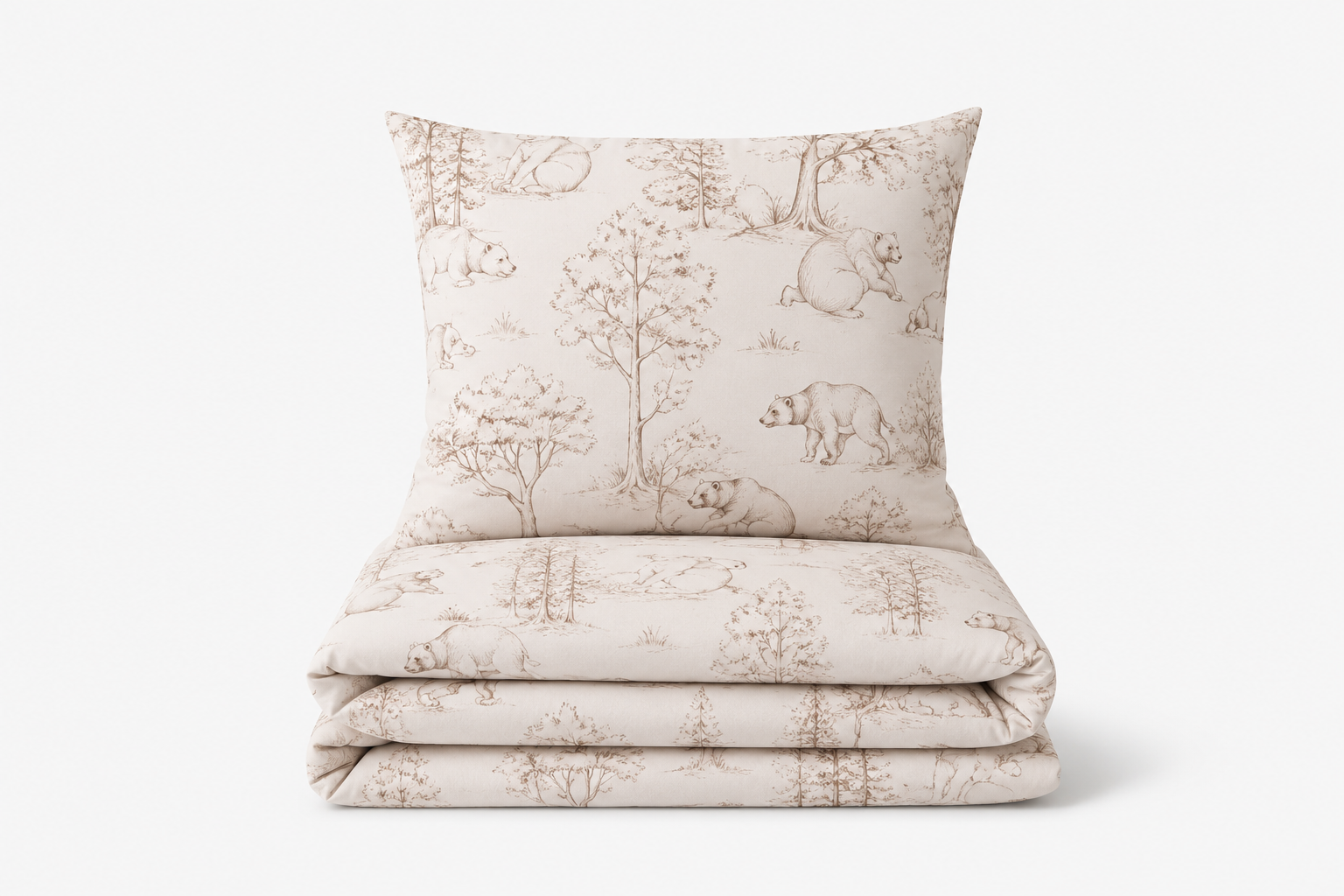POŚCIEL DZIECIĘCA BAWEŁNIANA KOMPLET KOŁDRA 110X125 PODUSZKA 40X60 MISIE BAWEŁNA 100% PRODUCENT