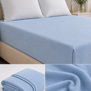 PRZEŚCIERADŁO FROTTE NA GUMKĘ ( Z GUMKĄ ) 220X200 NIEBIESKI PRODUCENT