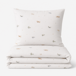 POŚCIEL DZIECIĘCA BAWEŁNIANA KOMPLET KOŁDRA 110X125 PODUSZKA 40X60 SAMOLOTY BAWEŁNA 100% PRODUCENT