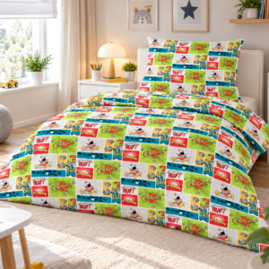 KOMPLET POŚCIEL FLANELOWA KOŁDRA 160×200 PODUSZKA 2X70X80 FLANELA R 355-1 BAWEŁNIANA PRODUCENT